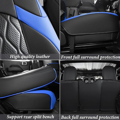 Coverado Seat Covers Fullset for Jeep Wrangler, Waterproof Car Seat Covers for Truck Automotive Seat Covers Custom Fit for 2018-2026 Jeep Wrangler JL Seat Covers 4-Door with Rear Cupholder Only（Blue） - Image 5