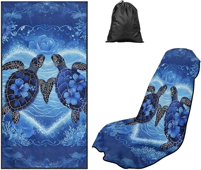 Sea Turtle Car Towel Seat Cover Soft Car Seat Towel Cover Breathable Cars Interior Accessories Fashion for Cars, Trucks, Sedans, Vans, SUVs by Aplkyhs