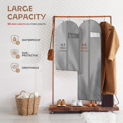 Lazebox Garment Bags for Travel and Closet Storage with Zipper, 65'' Long Dress Bag for Gowns Long - Image 2