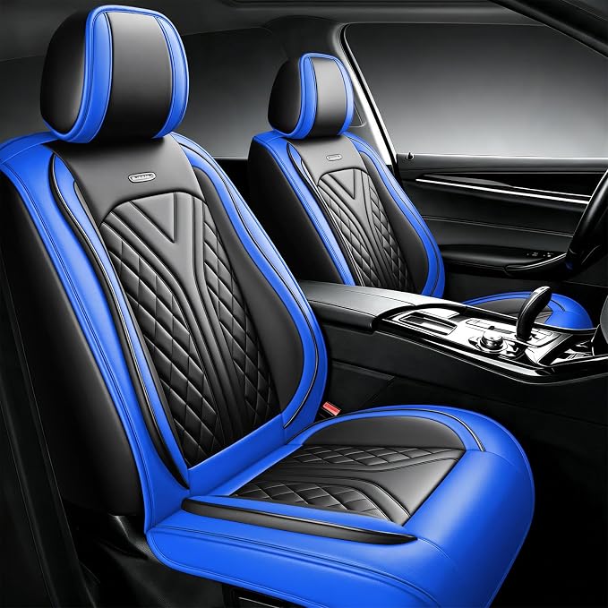 for Subaru Outback 2007-2026 Car Seat Covers, Full Set, Blue | Luxury Full Coverage Leather Seat Protectors, Waterproof Breathable, Non-Slip, Easy to Install, Airbag Compatible, All-Season by Unknown