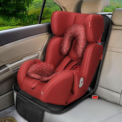 XHYANG Car Seat Protector 1 Pack Car Seat Cushion Mat Thickest Padding,Waterproof 600D Fabric Car Seat Covers for Non-Slip Backing Mesh Pockets for Baby and Pet (Black, 1 Pc) - Image 5