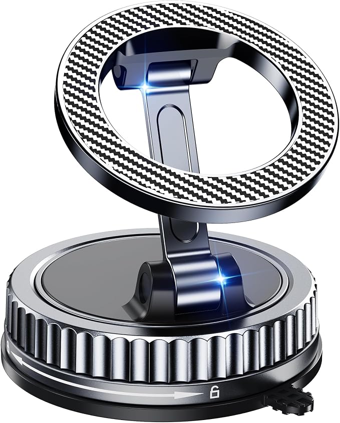 Car Phone Holder for Magsafe [2026 89+LBS Suction & 3700gf Magnetic] 360° Adjustable Cell Phone Mount, Phone Holders for Your Car Dashboard Windshield Speaker Installation for iPhone 17-12 by Chiclish