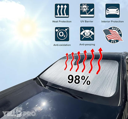 YelloPro Custom Fit Automotive Reflective Front Windshield Sunshade Accessories UV Reflector Sun Protection for 2016 2017 2018 2019 2020 2021 2022 Lexus RX SUV (Not for NX Models) - Image 2