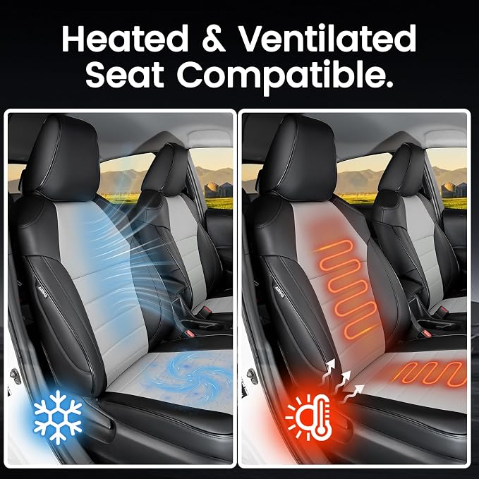 HKZ Customized Special seat Cover for Toyota Corolla (Black+Grey, 2020-2022 Corolla XLE) - Image 8