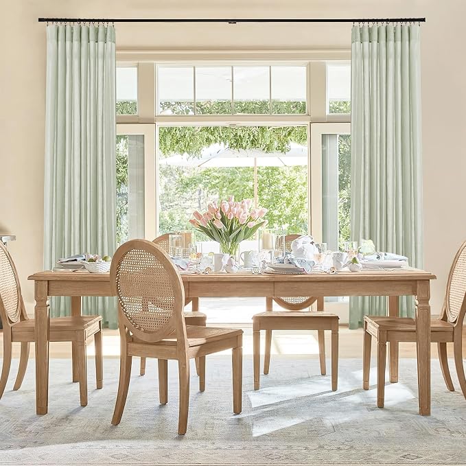 RYB HOME Linen Sheer Curtains 2 Panels for Living Room, Semi Transparent Privacy Drapes with Rod Pocket Farmhouse Style Window Treatments for Bedroom, Sage Green, 52" W x 84" L - Image 6