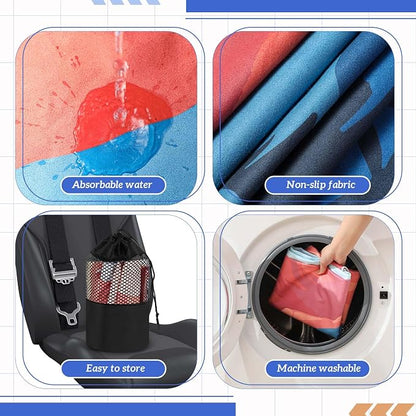 Hahafelt 1 Pack Car Seat Towel Cover with Storage Bag, Grand Canyon Style | 63 x 32 in Car Towel Seat Cover Non Slip Waterproof, Gym Workout Swimming Running, Machine Washable Sweat Absorbent Protector - Image 4