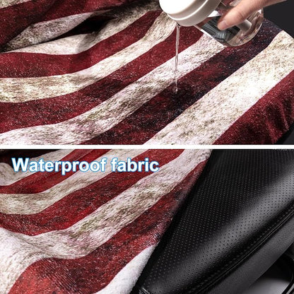 Back Seat Cover for Car Trucks Van SUV, Waterproof Rear Bench Towel Seat Covers for Dogs and Kids, Non-Slip Automotive Backseat Protector, Machine Washable (Bench Flag) - Image 3