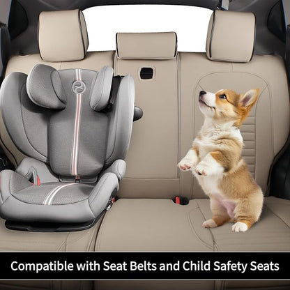 EKR Accord Seat Covers Full Set Custom for Honda Accord LX,LX-P,EX,EX-L,SE 2008-2012 & EX-L,LX-S 2011 2012,Automotive Truck Seat Covers for Car SUV,Waterproof Seat Protectors -Faux Leather(Beige) - Image 5