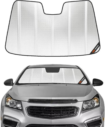 Pigenius Windshield Sun Shade for Chevrolet Cruze 2016-2019. Reflective Aluminum Film Front Window Sunshade - BLAZBLOCK by Pigenius