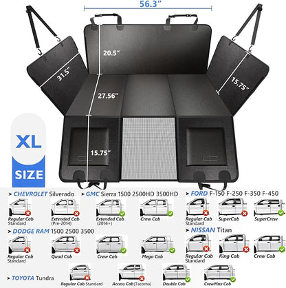 Hard Bottom Dog Truck Seat Cover Back Seat, PU Leather, XL | Anti Scratch Pet Hammock for F150, RAM1500, Sierra, Tundra Crew Cab Trucks, Silverado, Waterproof, Easy to Clean, Non-Slip - Image 6