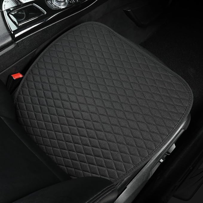 West Llama Linen Car Seat Covers,Bottom Seat Covers for Cars Include 2 Piece Front Driver Seat Pad Mat Universal Fits 90% Vehicles,SUVs,Cars,Sedans(2Piece-Black) - Image 8