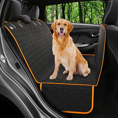 XL Dog Car Seat Cover for Back Seat, Waterproof Hammock for Car, SUV & Truck, Non-Slip Backseat Cover for Dogs, Heavy-Duty Dog Hammock Style Seat Protector Pets, Easy to Install & Clean by Petloox