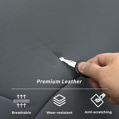 Full Set Car Seat Covers for Honda Odyssey 2011-2017,8-Seater,Faux Leather | for EX,EX-L,Touring Elite,Touring,2nd Row 40/20/40 Split Seat,Waterproof Seat Protector,Fit Like A Glove(Gray) - Image 6