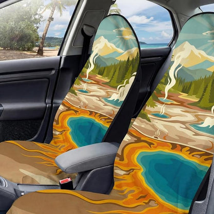 2 Pack Car Seat Towel Covers for Gym, Front Seats, Sea Turtle | Ocean Sweat Protector for Front Seats Premium Thickened with Elastic Strap Breathable & Quick Dry Machine Washable Running - Image 5