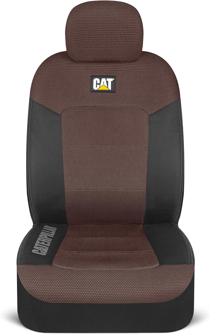 CAT MeshFlex Universal Front Seat Covers for Trucks, Cars, & SUV - Brown | Airbag Compatible Interior Protection for Trucks, Suv, and Cars – (2) Front Seat Protectors Automotive and Truck Accessories - Image 7