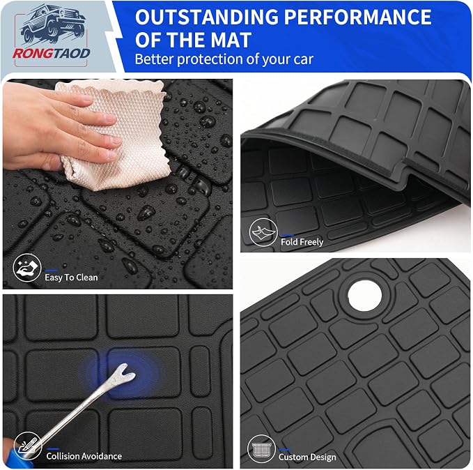 Rongtaod 2nd Row Kick Mats for 2022-2026 Nissan Pathfinder 7&8 Seats | 2nd Row Backrest Mats TPE All Weather Back Seat Cover Protector 2024 Pathfinder Accessories - Image 5