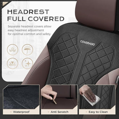 Coverado Automotive Car Seat Cover for 2 Seats,Front Seat Covers, Seat Covers 2-Pack, Driver Car Seat Protectors Universal Fit for Most Vehicles, SUV, Truck, Sedan - Image 6