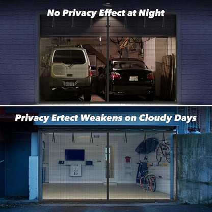 Privacy Garage Door Screen Blackout for 2 Car Garage-16x8FT Magnetic Garage Screen, 9.6LB Heavy Duty Thicker 265g/㎡ Mesh, Hands Free, Magnetic Privacy Garage Screen Door(Black, 16 * 8FT) - Image 3