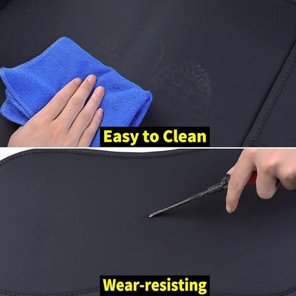 Chevy Silverado GMC Sierra 2 Front Seat Covers 2007-2026 1500 2500HD 3500HD | Aierxuan Custom Fit 3500HD Truck Pickup Crew Double Extended Cab Waterproof Leather Protectors Black - Image 5