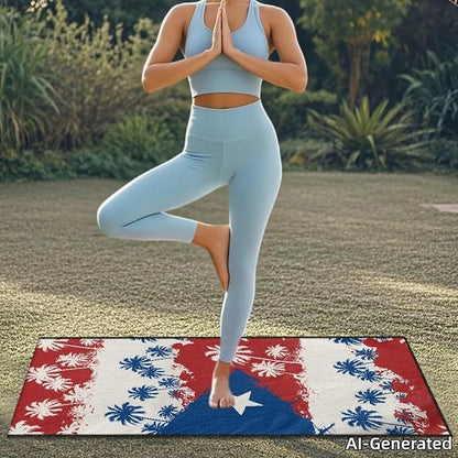 SEANATIVE Car Towel Seat Covers, Washable Seat Protector, One Towel Cushion Cover, Fit Beach Swimming Outdoor Sports, Universal Fit Most Cars Trucks SUVs, Puerto Rico Flag Palm Print - Image 3