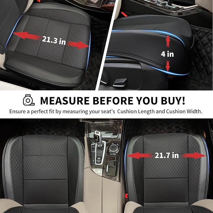 BEITK 2 Pack Black Ventilated Cooling Mesh Car Seat Covers | 3D Air Mesh, PU Leather, Breathable, with Storage pocket, Non-slip, Universal Fit for Car Truck SUV, Easy to Install - Image 7