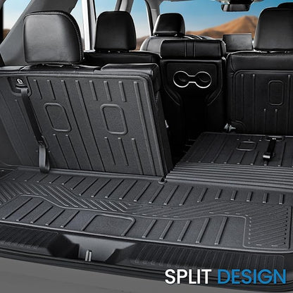 Cargo Mat for Honda Pilot 2023-2026 Accessories, w/Side Mats | One-Piece Cargo Liner & Rear Seat Back Protector, All Weather TPE, Non Slip & Odorless & Scratch Proof, Quick Clean - Image 2