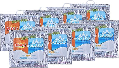 Superio Hot and Cold Insulated Bags for Food Delivery, Grocery Shopping Bags, Food Storage for Hot and Frozen Food for Travel, Disposable Cooler Bag, Reinforced Thermal Lunch Bag (8, 20"x19") by Superio