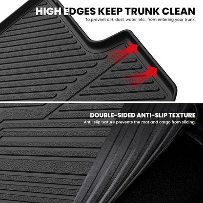 LASFIT Cargo Mat for Hyundai Santa Fe Sport 2018 2017 2016 2015 2014 2013 | All Weather TPE Custom Fit Cargo Trunk Mat Accessories, Black - Image 5