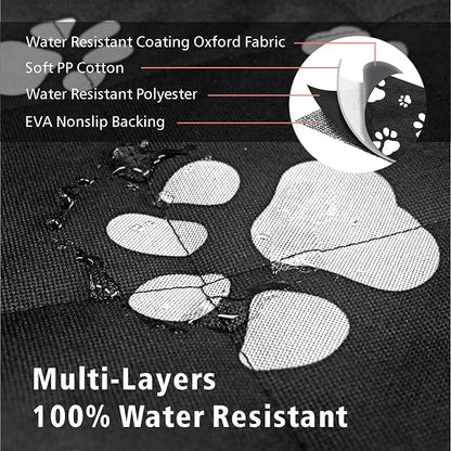 F-color SUV Cargo Liner for Dogs - Heavy Duty Trunk Cover for Midsize SUVs | Water Resistant Pet Cargo Cover with Bumper Flap, Non-Slip Trunk Mat, Dog Car Seat Cover Prevents Scratches Pet Hair Mud Dirt - Image 4