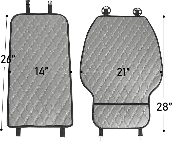 FH Group Car Seat Cushion – Faux Leather Single Front Seat Cover with Front Pockets, Airbag Compatible, Universal Fit Car Seat Cushion for Driver or Passenger Seat, SUV, Truck, Sedan & Van – Red - Image 6