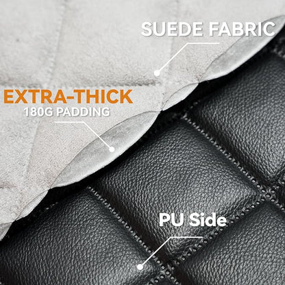 Dog Car Seat Cover for Back Seat,Leather Back Seat Cover,Stnd | Black,PU,Waterproof,Nonslip,Anti-Scratch,Rear Dog Seat Covers Fit Middle Armrest for Most Vehicles,SUVs,Sedans - Image 8