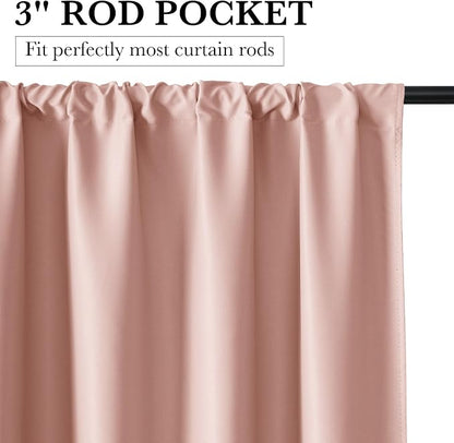 RYB HOME 100% Blackout Bathroom Curtains Over Sink 30 inches Long | Heat UV Blocking, Total Room Darkening, Noise Reducing, Curtains for Basement RV Campers, W42 x L30, Peach Pink, 2 Panels - Image 3