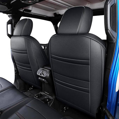 Custom Fit Seat Covers for Jeep Gladiator JT 2020 2021 2023 2024 2025 2026 Full Set Black Car Seat Protectors Premium Faux Leather Automobile Seat Seat Cover - Image 3