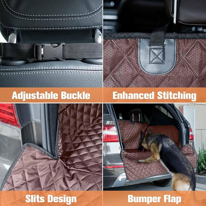 SUV Cargo Liner for Dogs, Trunk Cover with Bumper Flap Protector | Waterproof Pet Cargo Cover with Side Flaps, Dog Car Seat Cover with Non-Slip Mat, Prevents Scratches, Pet Hair, Mud, and Dirt - Image 7