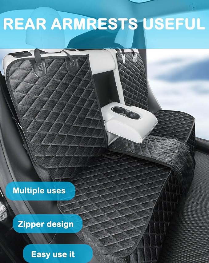 for Model Y/3 Tesla Dog Rear Seat Cover Protector Waterproof Wear-Resistant | Pet Back Seat Kick Mat Protector|Easy To Clean & Install|Non-Slip For Child Kids Seat Cushion Protection - Image 2