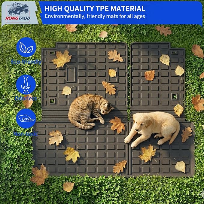 Rongtaod Trunk Mat with Backrest Mat for 2022-2026 Nissan Pathfinder | Cargo Mat Cargo Liner Trunk Liner TPE All Weather Back Seat Cover Protector 2025 Pathfinder Accessories - Image 7