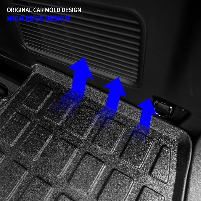 Rongtaod Trunk Mat with Backrest Mat for 2020-2026 Ford Explorer 6&7 Seats | Cargo Mat Cargo Liner TPE All Weather Back Seat Cover Protector Upgrade 2024 Explorer Accessories - Image 6