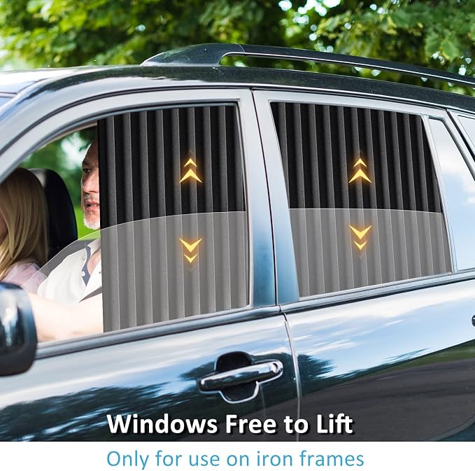 XCBYT Magnetic Car Curtains for Windows, 100% UV Blackout Privacy Shades | Blocks the sun to provide complete privacy. Ideal for car camping, breastfeeding, taking naps during lunch breaks - Image 4