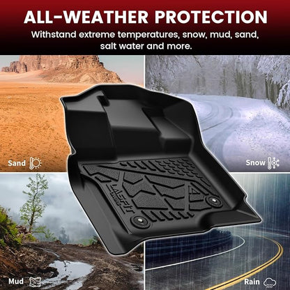 LASFIT Floor Mats for Ford F150 2015–2026 SuperCab Carpet Floor Bucket Seat | Custom Fit F150 Super Cab TPE Floor Liners All Weather Protector, Full Caverage Professional Protection Waterproof Easy Clean - Image 8