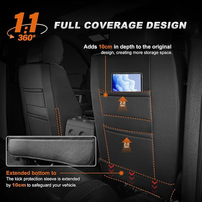 Custom Fit Seat Covers for Honda CRV: 2023 2024 2025 2026 | Front&Rear Full Set Faux Leather Waterproof Airbag Compatible Car CR-V Sat Cover (5 Seats,Black) - Image 5