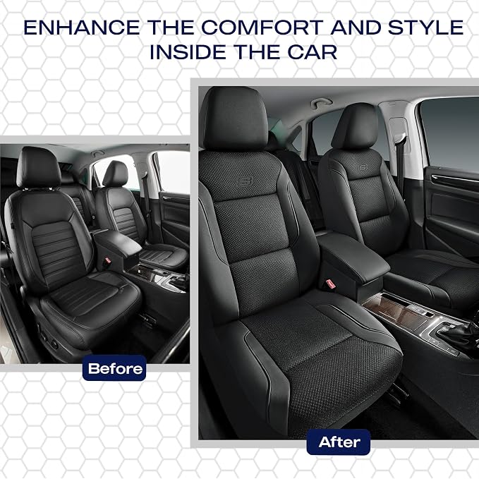 Skechers Memory Foam Seat Covers, Air Cool Mesh Thick Car Seat Covers, Car Seat Covers Front Seats Airbag Compatible, Universal Automotive Comfort for Most Cars, Vans, Trucks, SUV,Black - Image 5