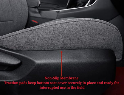 coverdream Full Set Cloth Seat Covers for 2014-2019 Toyota Corolla L,LE,LE Eco Plus,LE Plus,Fully Covered,UV Resistant,Breathable Fabric Car Seat Protector (Gray) - Image 2