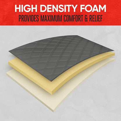 Motor Trend Car Seat Cushion, 2 Pack - Diamond Stitched Faux Leather Seat Covers for Cars Trucks SUV, Gray Padded Car Seat Covers with Storage Pockets, Premium Automotive Seat Covers for Front Seats - Image 4