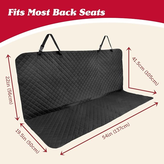 Lusso Gear Car Seat Protector for Baby Car Seat (Bench Seat Cover) - Waterproof - Thick Padding - Protects Fabric or Leather Seats (Black) - Image 4