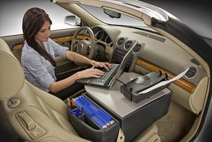 AutoExec Roadmaster Car Desk for Your Vehicle Workstation and Mobile Office, with 400 watt Power Inverter and Printer Stand - Image 2