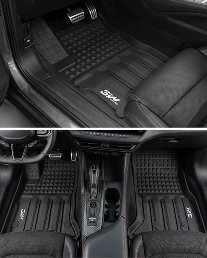 3W Floor Mats & Cargo Liner & Seatback Mats for 2024-2026 Dodge Charger EV | Daytona (Fit 2-Door, Not for 4-Door) Scat Pack & R/T, All Weather TPE Custom Fit Car Mats Floor Liners Full Set, Black - Image 9