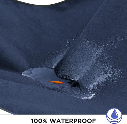 INFANZIA 2Pcs Waterproof Sweat Towel Car Seat Cover Navy Blue, Non-Slip | Premium Bucket Carseat Protector for Trucks SUV Jeep, Universal for Post Gym Workout, Running, Swimming, Beach - Image 7