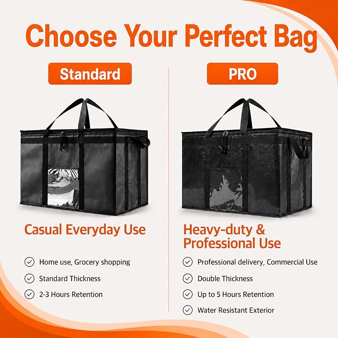 NZ home Insulated Food Bag, Portable Cooler Tote (2XL, Green, 1 Pack) | Large thermal bag, For cold & hot food, Soft sided cooler, Heavy duty carrier, Grocery shopping, Food delivery, Catering bag - Image 7