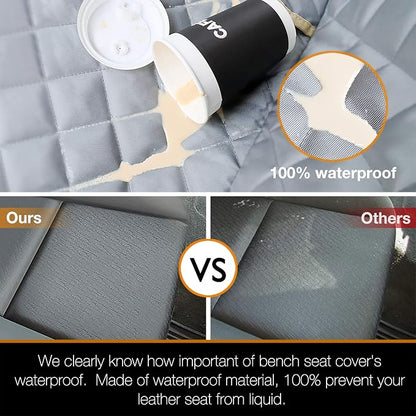 Car Seat Cover Waterproof Back Seat Cover for Kids and Dogs Without Smell Heavy Duty and Nonslip Rear Seat Protector Non Stick Fur Bench Seat Cover for SUV Van Easy to Install Machine Washable - Image 3