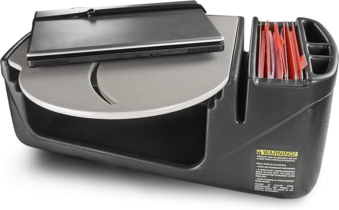 AutoExec AE-RMCD-PI-GT Roadmaster Car Desk for Your Vehicle Workstation and Mobile Office, with 400 watt Power Inverter | Vehicle Workstation, Mobile Office, 400 Watt Power Inverter by AutoExec